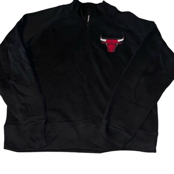 LN Chicago Bulls 47 Brand NBA Half Zip Up Sweatshirt Size Large Stylish - Picture 1 of 4